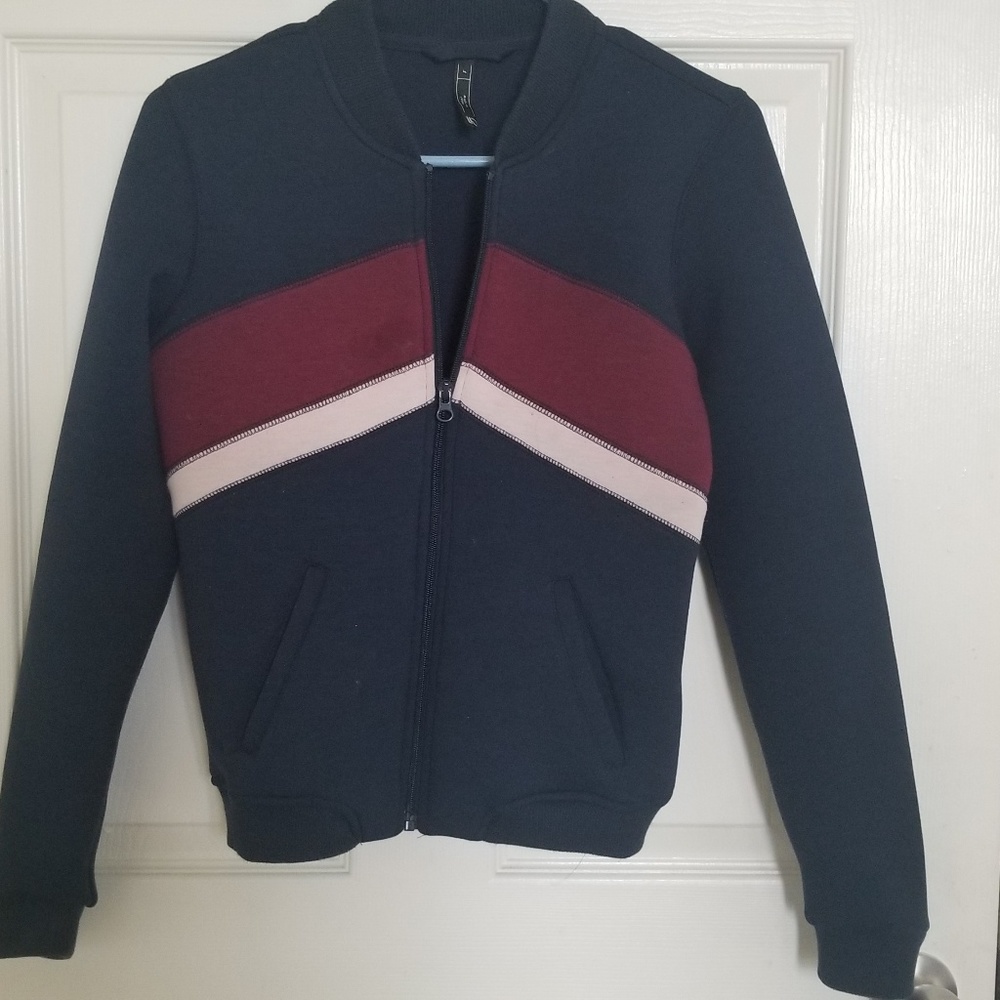 Navy blue striped sweater